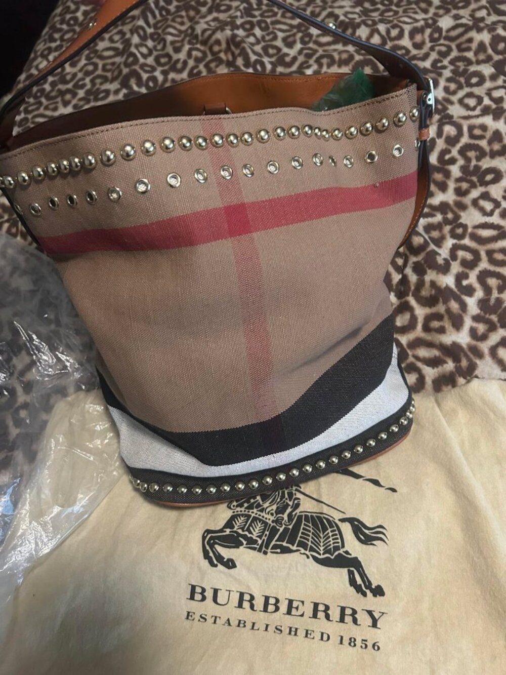 Burberry Authentic Nova Ashby Canva Bag